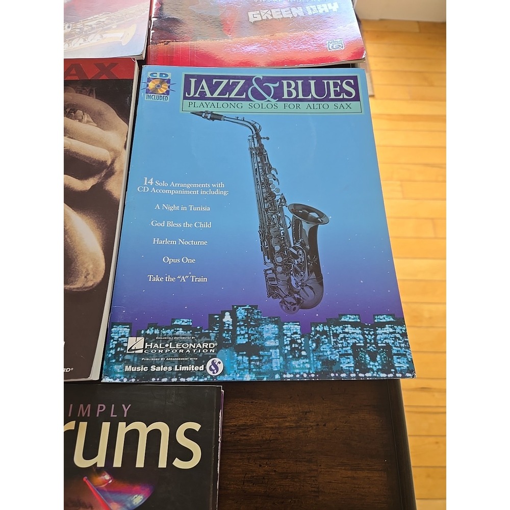 Lot Of 5 Music Books Very Cool Sax Drums Hal Leonard Blues - Picture 5 of 6